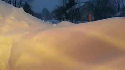 48 hour Time-Lapse of Blizzard in 1 minute