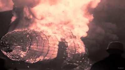 Hindenburg Disaster Real Footage (1937; Colorized)