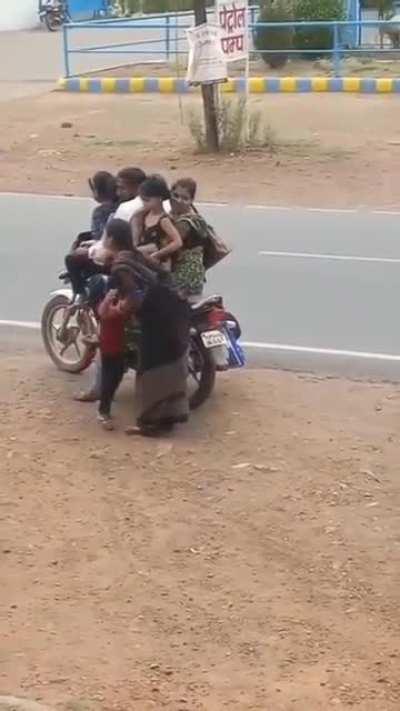 Who needs a bus when you have a bike.