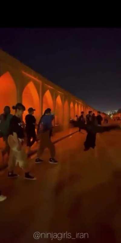 ninja girls performing, Isfahan, Iran 