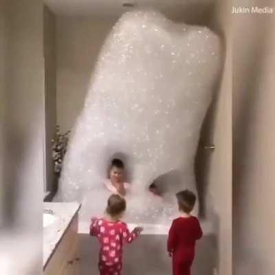 When you leave Dad in charge of bathtime