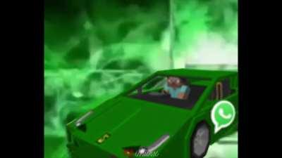 WhatsApp remix en Minecraft