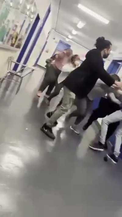Kid beats up a teacher. Boy Fights Girl