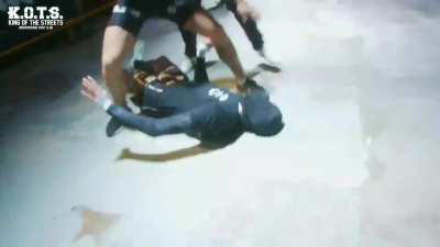 Nasty K.O on concrete results in the fencing response 😬