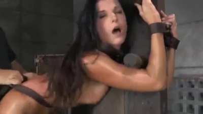 Lucky slut look how she's trembling she's so broken