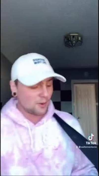 Singing a romantic serenade