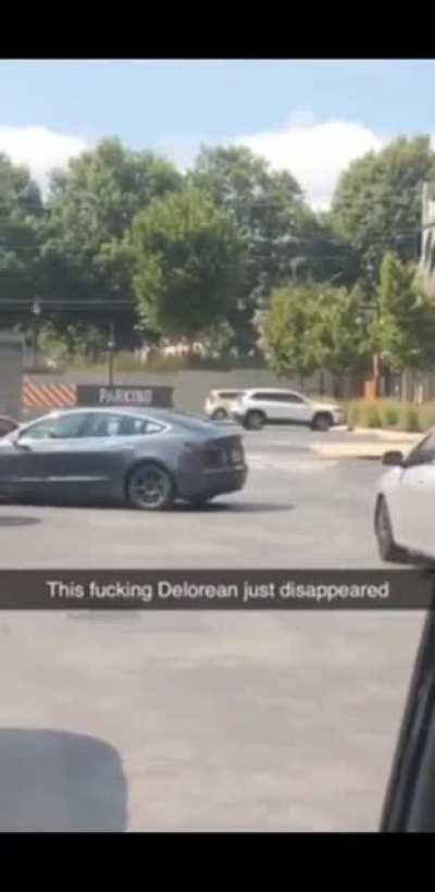 That Delorean disappeared... or did it?