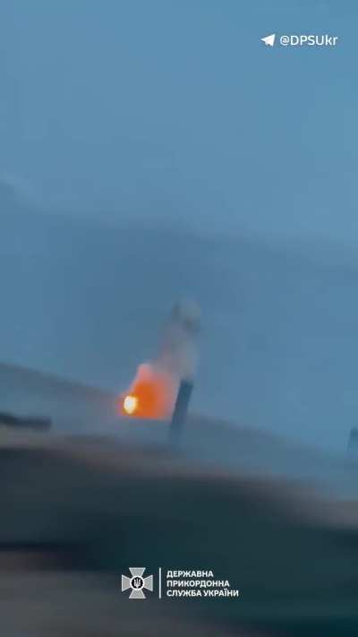 Footage of a Ukrainian border guard unit shooting down several Iranian/Russian 