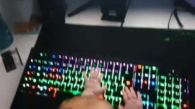 I have 8 month old daughter, we playing games together