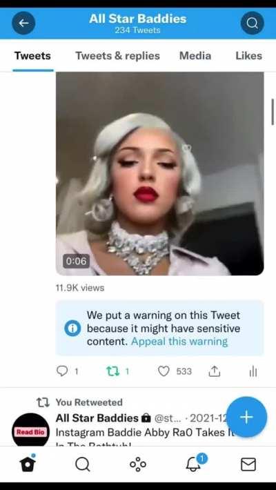 Instagram Baddie Abbi R@0 Loves Being Naked For You! Twitter:@star_baddies