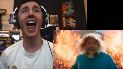 Someone is looking forward to the new Minecraft movie 