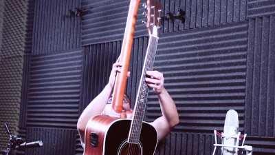 Incredible playing of a crazy double neck guitar