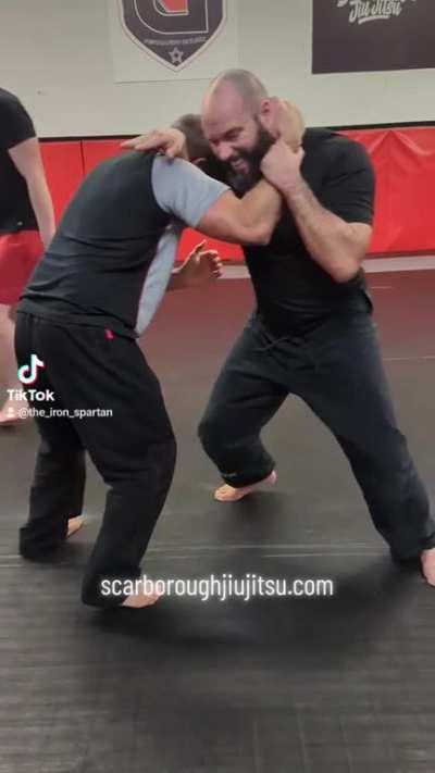 Wrist, bicep, deltoid, takedown from clinch