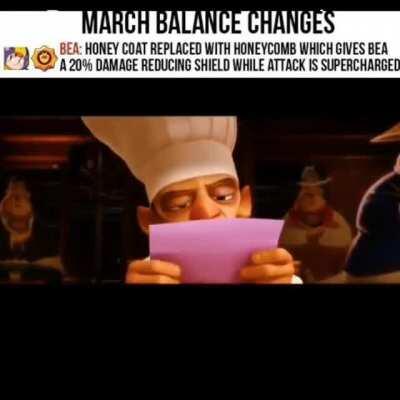 Bea mains reading the recent balance changes be like