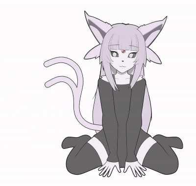 Espeon Girl Tail Wag (Gif)
