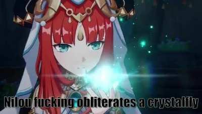 Nilou obliterates a crystalfly