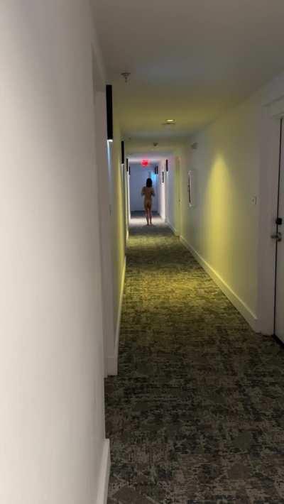 I got dared to run down my hotel hallway naked