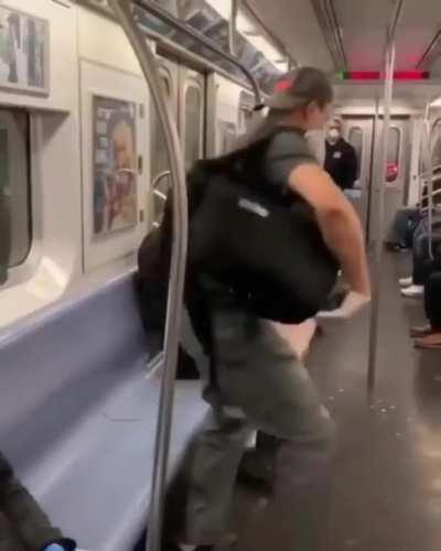 Disturbing everyone on the train