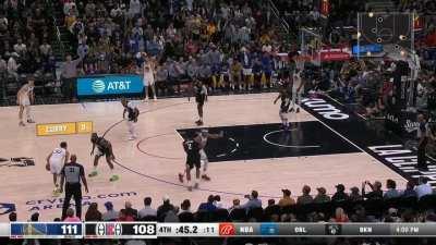 [Highlight] James Harden attacks the rim to make a clutch layup late in the 4th quarter then hustles on defense to get a piggy back ride from Moses Moody after some great ball movement