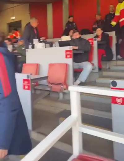 Arsenal fans furious with the Bournemouth analysts, after they celebrated their side’s winner in the press box. The members of staff were told to remain in their seats after the full-time whistle for their safety