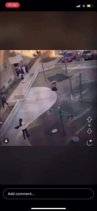 Dude shoots rapper Aroy point blank after losing a fair fight.