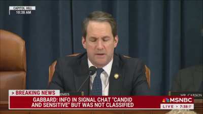 Director of National Intelligence Tulsi Gabbard backtracks on previous testimony about knowing confidential military information in a Signal group chat