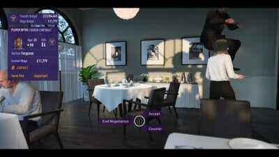 My manager couldn’t be bothered to stay for contract negotiation