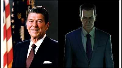 The G-Man reminds me of Ronald Reagan, so I had Reagan read the final speech from him