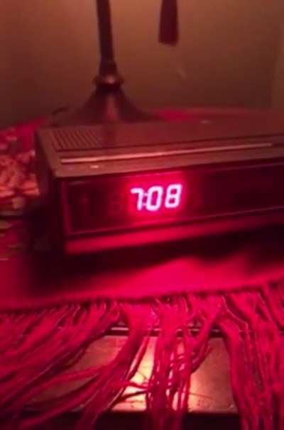 Glitchy alarm clock