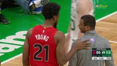 [Highlight] Joe Mazzulla challenges an incorrect out of bounds call up 27 late in the 4th quarter