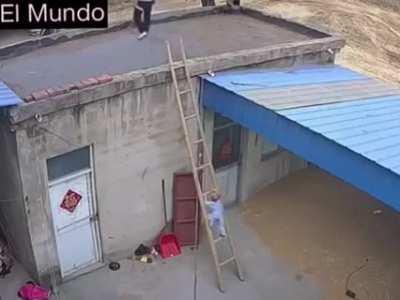 Father reacts just in time