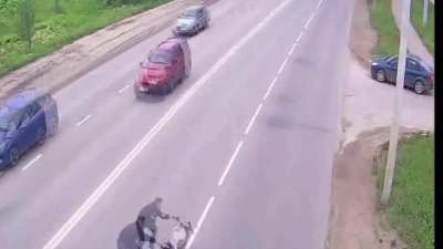 Biker Showing Off His Skills