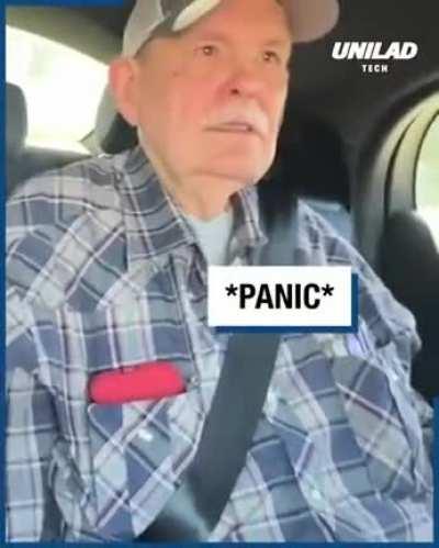 When old men experience driverless car 🚗🚨 and their reaction 