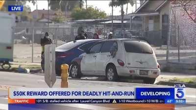 Making a point on how dangerous this Los Angeles street actually is.