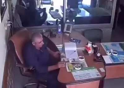 Idf soldiers barging into a taxi office to tear Palestine flag, West Bank