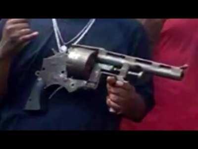 Improvised weapons seized by South American agencies. To the tune of Big Iron.