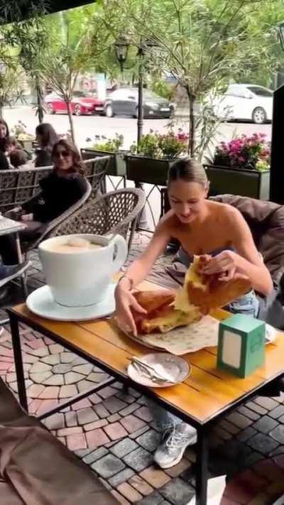 Absolute big coffee and puff