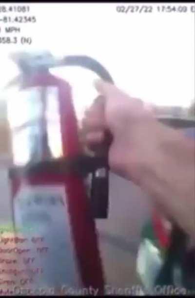 Cop tases man at petrol pump, doesn’t consider that petrol and tasers don’t mix, turns poor man into human fireball.