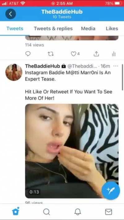 Instagram Baddie M@tti Marr0ni Loves Playing In The Shower! Twitter:thebaddiehub