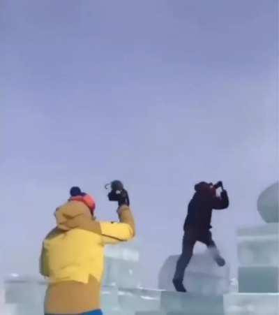 Filming on ice