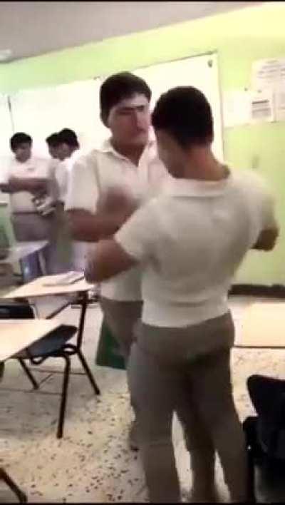 Bully didn’t expect that and gets knock out.