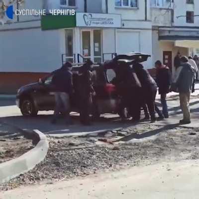 Russian orcs deliberately shot civilians who were waiting in queue for bread in Chernigiv. There is at least 10 dead.
