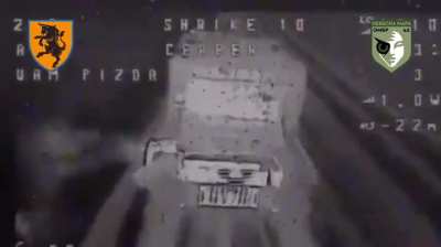 FPV drones of the Ukrainian Sky Mara unit hit a mortar, MLRS TOS-1A, RBU-6000 on a truck chassis, soldiers, vehicles. February 2025, location not disclosed.