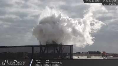18th January 2022 : A liquid nitrogen tank explodes at SpaceX's Texas facility.