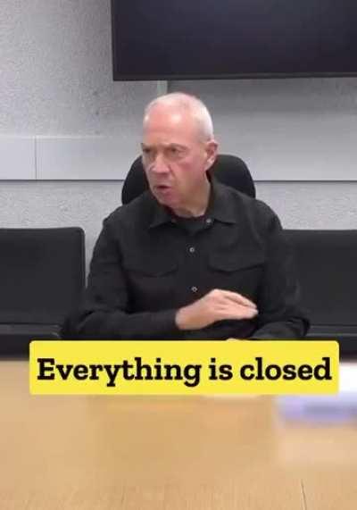 Israeli Minister of Defence addresses the public