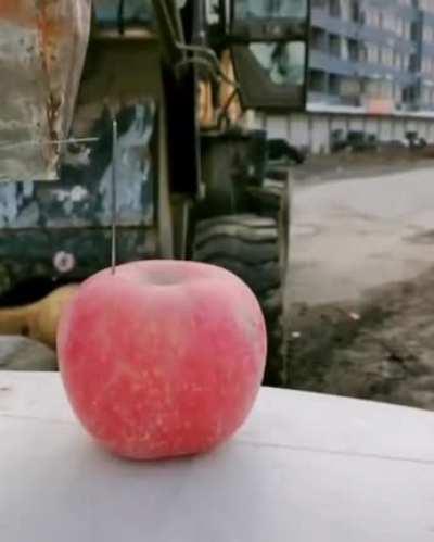 Threading a needle with a forklift