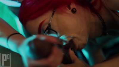 Two dick hungry bunnies worship a thick black cock