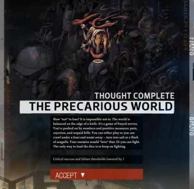 The strategy of not losing in this world