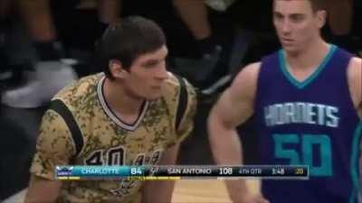 Realizing you're about to be guarded by a 7'4