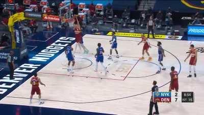 [Highlight]All 4 of Jokic's first quarter dunks vs the Knicks